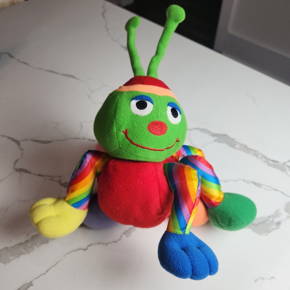 VINTAGE 90s JOLLY TOYS RAINBOW CATERPILLAR RATTLE 🦋 ♥️ 😍